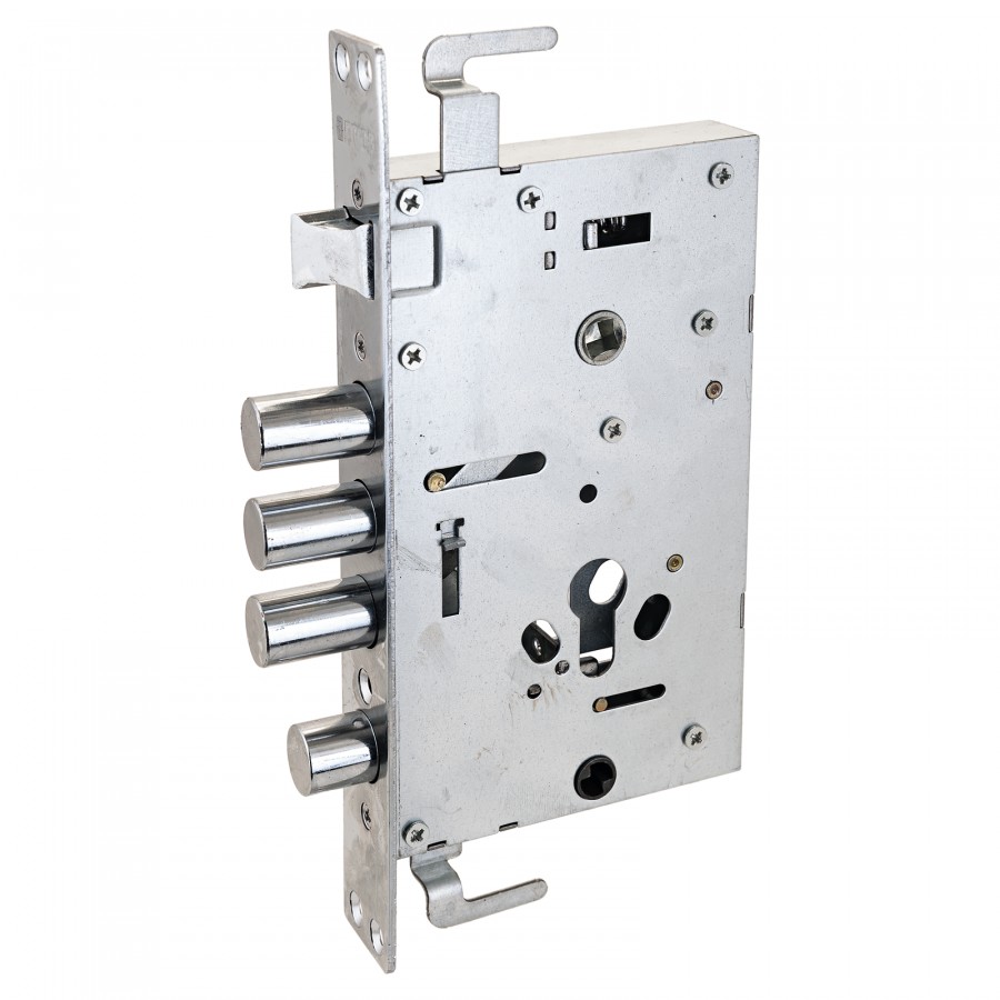 фото: Замок врезной АЛЛЮР ЗВ1-08А-C AТМ-L левый автомат.без ц/мех.б/о для кит.металл.дверей б/руч