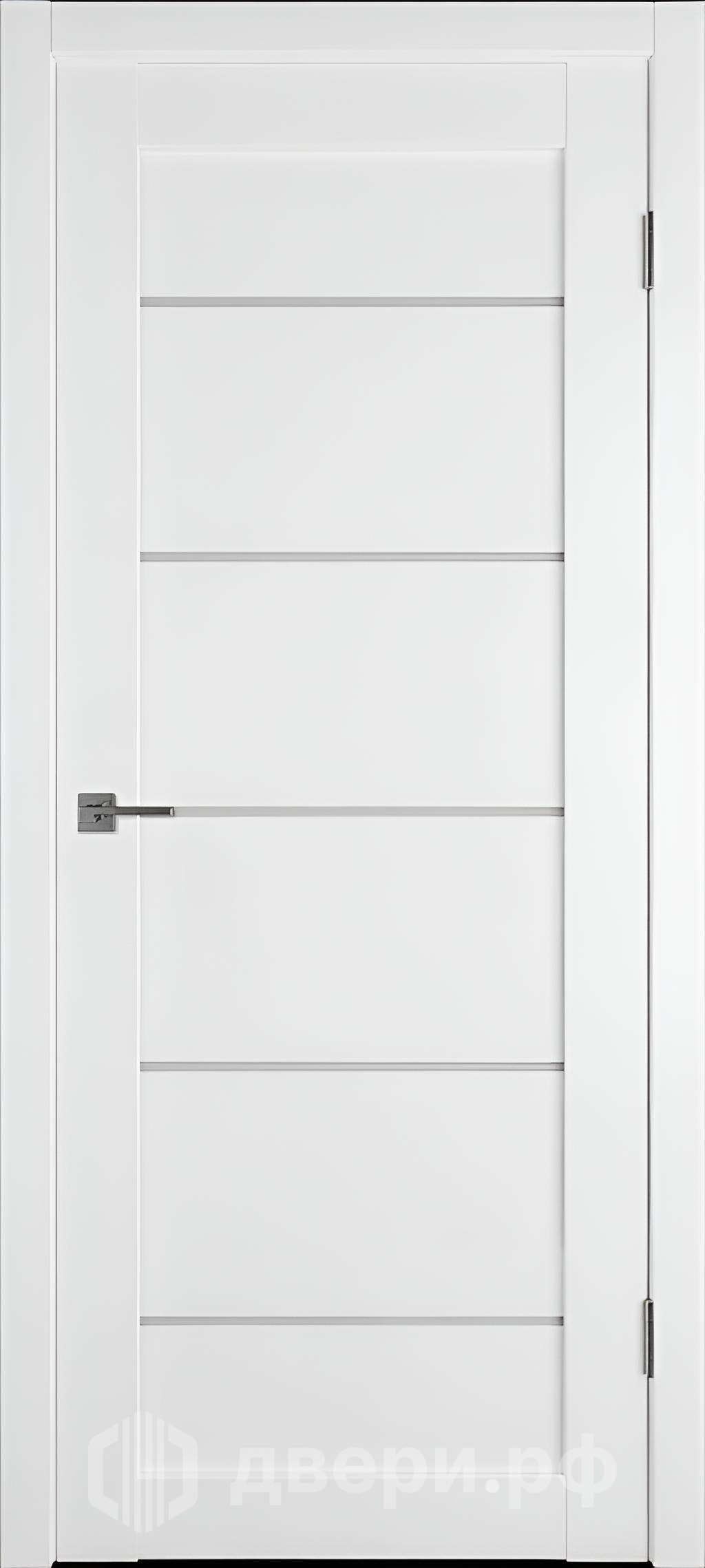 фото: Межкомнатная дверь Эмалекс 27 Сатин белый